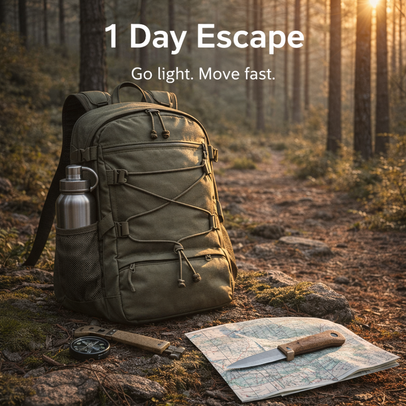 1 Day Escape - Go light, Move Fast! (10L-30L Backpack)