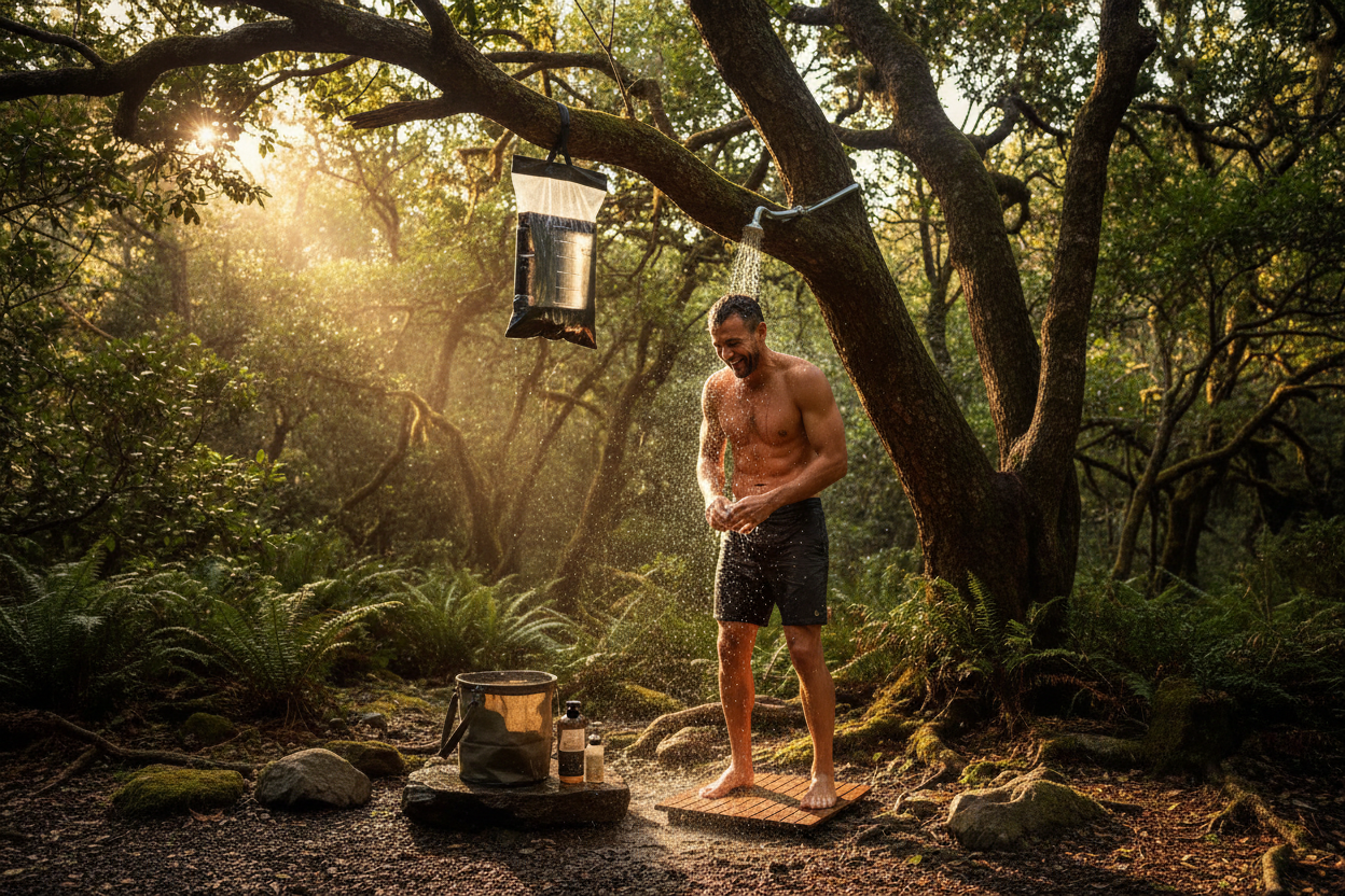 Outdoor Showers & Camp Hygiene