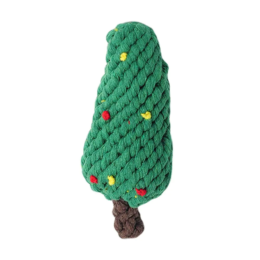 Cotton Thread Dog Toy - Christmas Tree Gift Doll | New