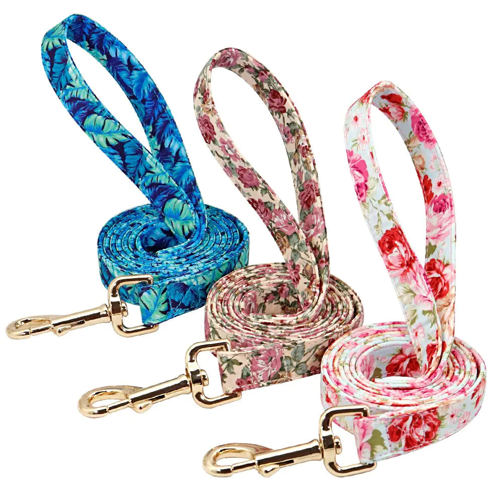 Personalized Printed Dog Collar & Leash Set - Custom Design for Small, Medium & Large Dogs