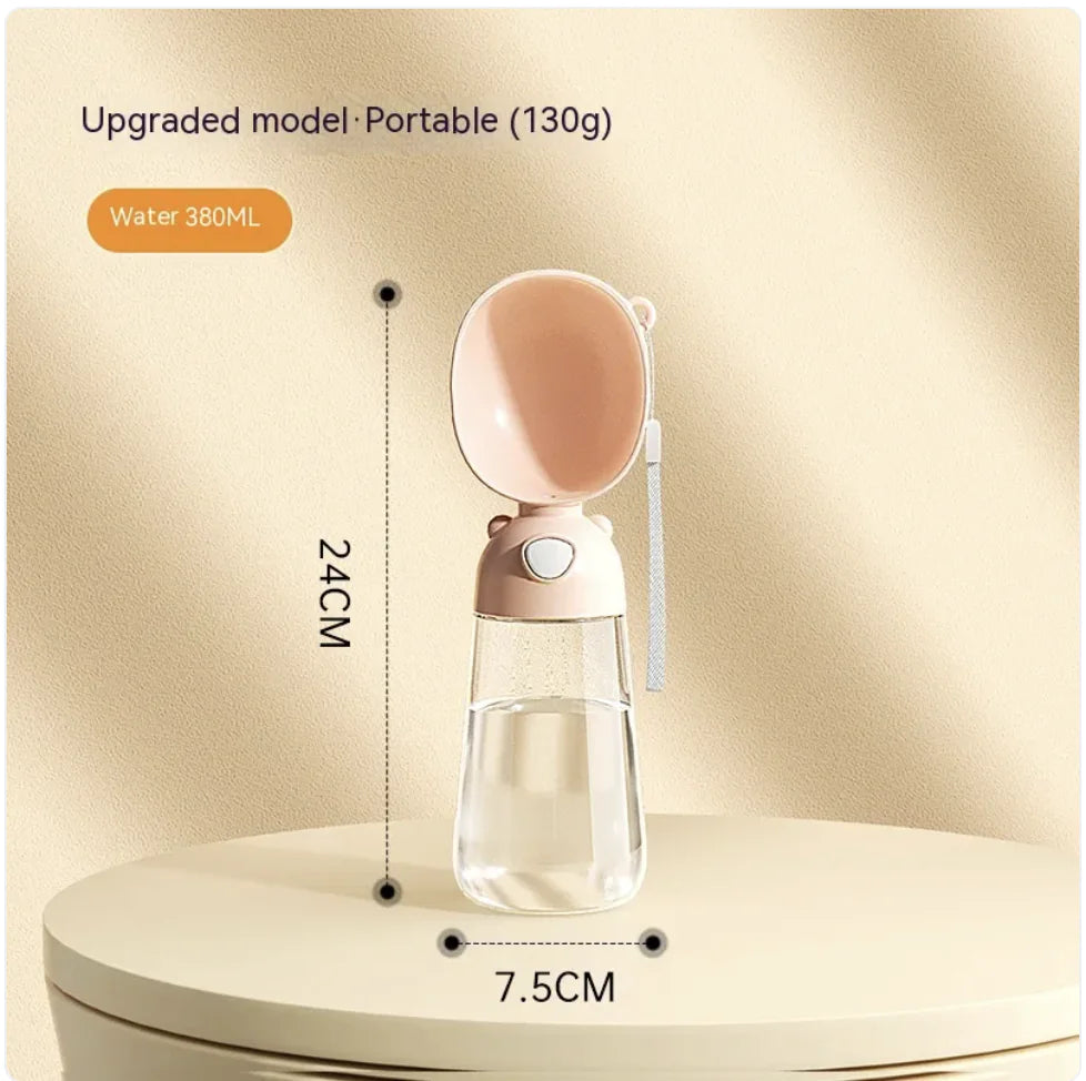 Portable Dog Water Bottle & Feeder - 2-in-1 Travel Water Dispenser & Bowl for Pets