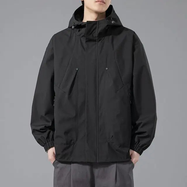Men's Windproof Waterproof Hooded Jacket - Outdoor Adventure Gear