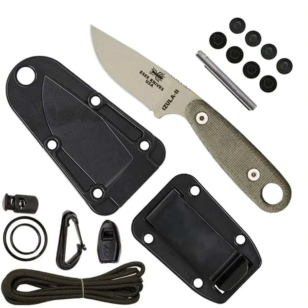 ESEE Izula-II Fixed Blade Survival Knife with Kit