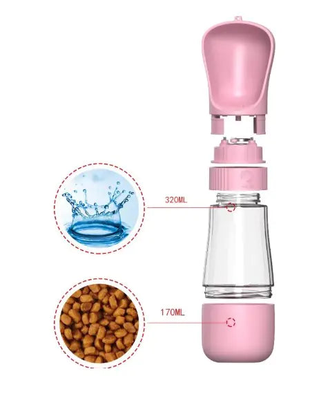 2-in-1 Portable Dog Water Bottle