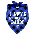I Love My Dad Dog Bandana - Father's Day Pet Scarf Gift for Small, Medium & Large Dogs