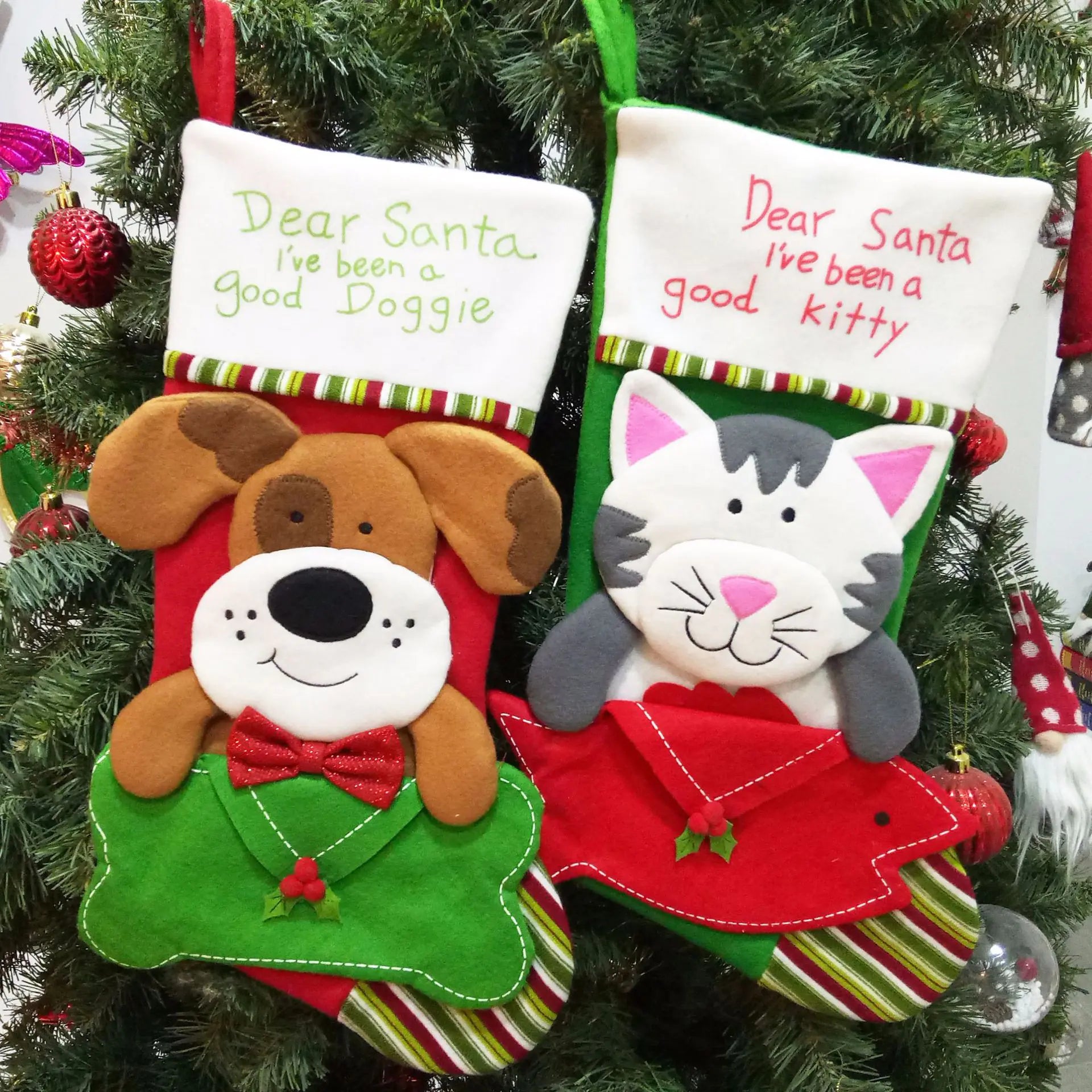 Christmas Stocking Gift Bags for Pets (Dog & Cat)