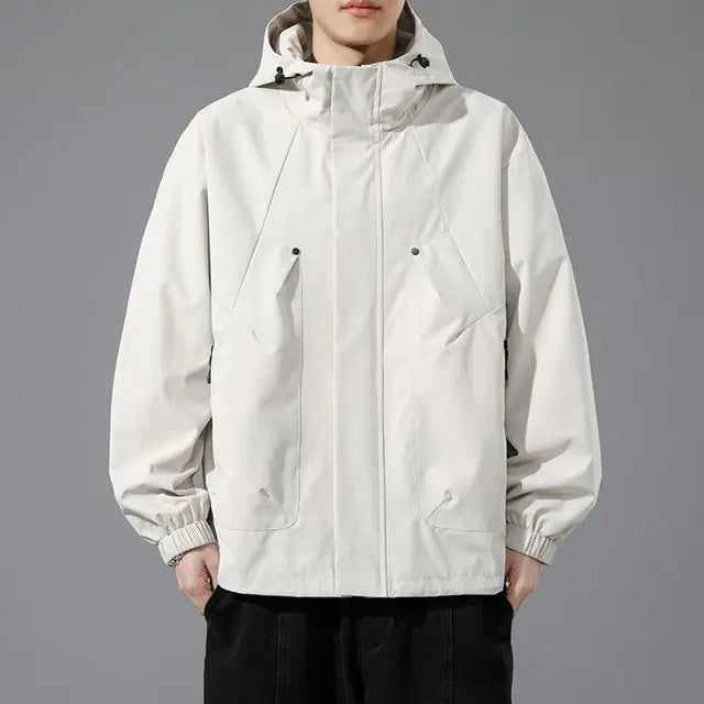 Men's Windproof Waterproof Hooded Jacket - Outdoor Adventure Gear