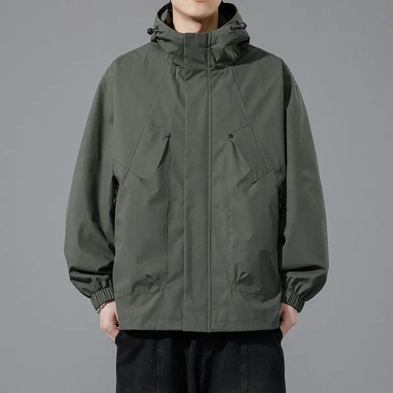 Men's Windproof Waterproof Hooded Jacket - Outdoor Adventure Gear