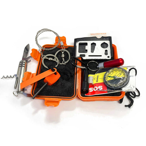 8 in 1 Emergency Survival Tool Kit - Portable Foldable Gear Box