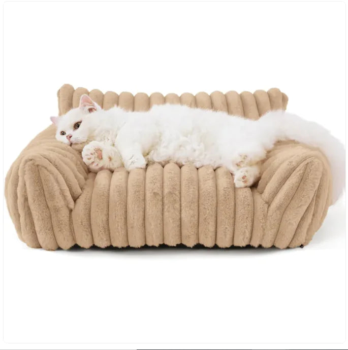 Orthopedic Fluffy Dog Sofa Bed - Snoozy Dream