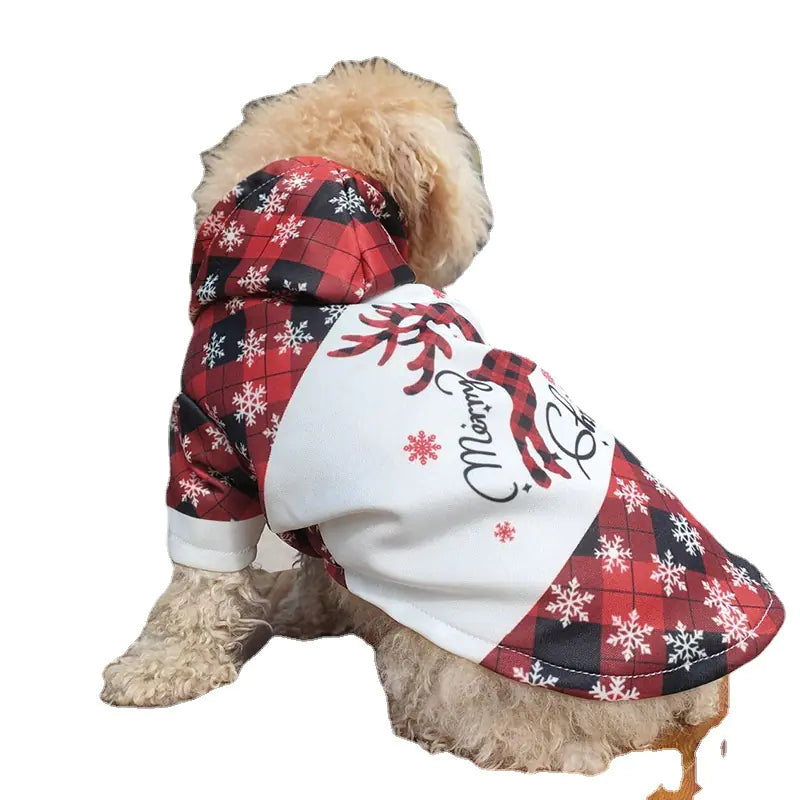 Christmas Elk Print Dog Clothes for Pets | New