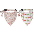 ADOGGYGO Christmas Cat Collar with Bandana 2-Pack - Breakaway Collar with Bell | New