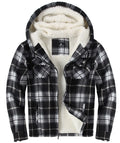 Men's Fleece-Lined Flannel Hoodie Jacket