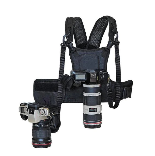 Outdoor Photography Vest with Dual Camera Straps