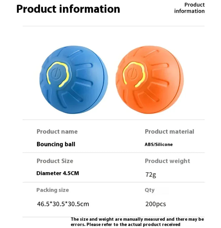 Smart Interactive Dog Toy Ball - Motion Activated Automatic Rolling Ball for Active Dogs | 42mm