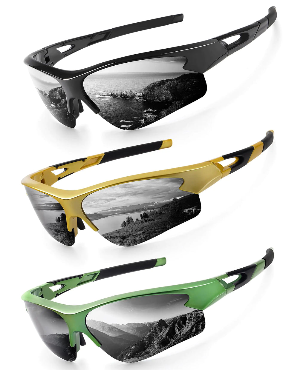 ANYLUV Sports Sunglasses for Men Women Outdoor Cycling Glasses Polarized Sunglasses for Outdoor Cycling Baseball UV400