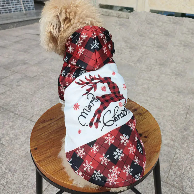 Christmas Elk Print Dog Clothes for Pets | New