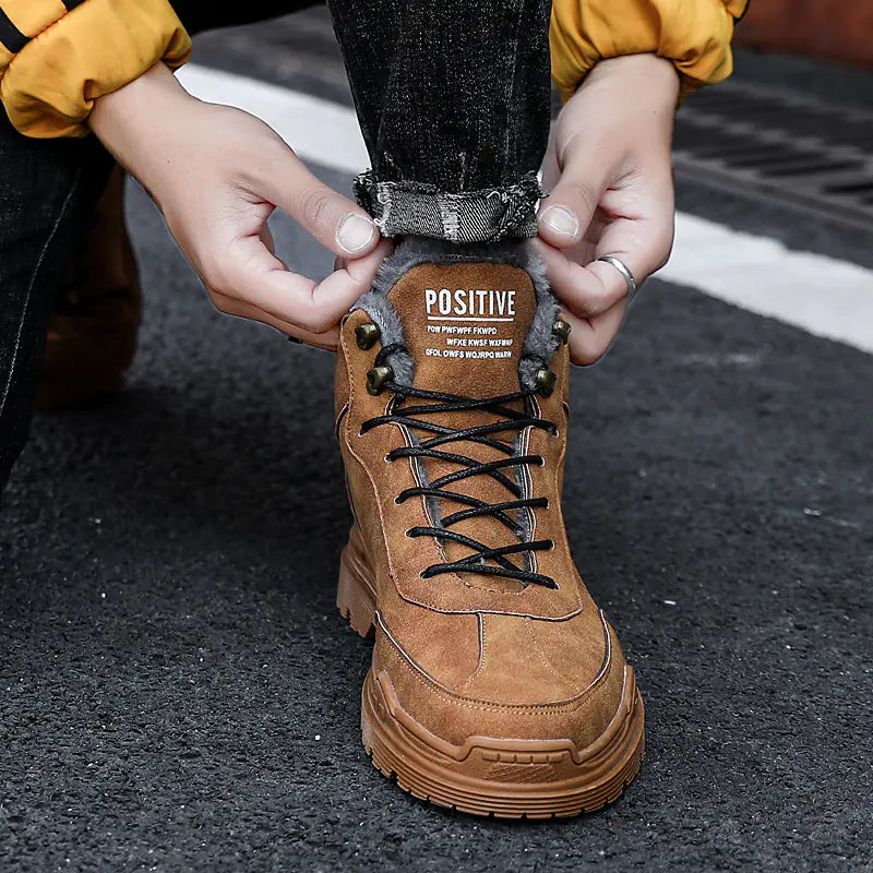 Winter Fleece Outdoor Martin Boots for Warmth