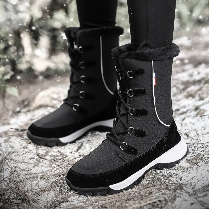 Winter Women's High-Top Snow Boots - Outdoor Style