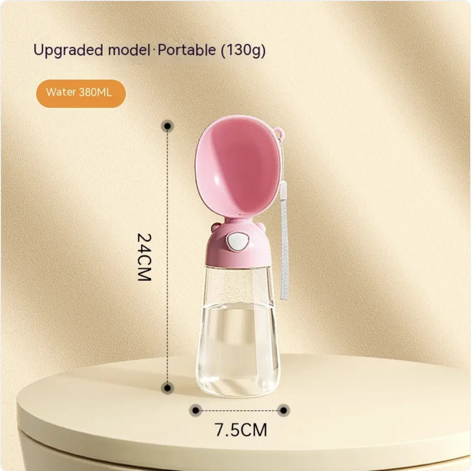 Portable Dog Water Bottle & Feeder - 2-in-1 Travel Water Dispenser & Bowl for Pets