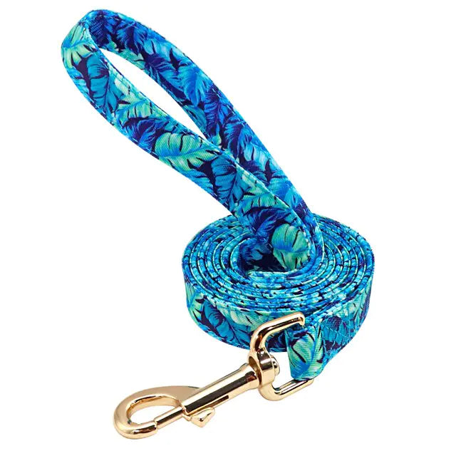 Personalized Printed Dog Collar & Leash Set - Custom Design for Small, Medium & Large Dogs