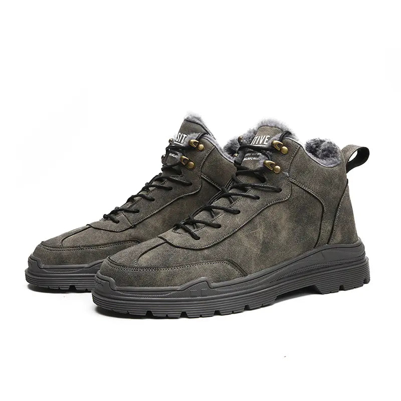 Winter Fleece Outdoor Martin Boots for Warmth