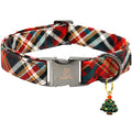 Lionheart Glory Christmas Plaid Dog Collar - Soft Adjustable Collar for Small, Medium & Large Dogs