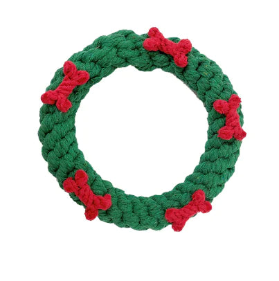 Cotton Thread Dog Toy - Christmas Tree Gift Doll | New