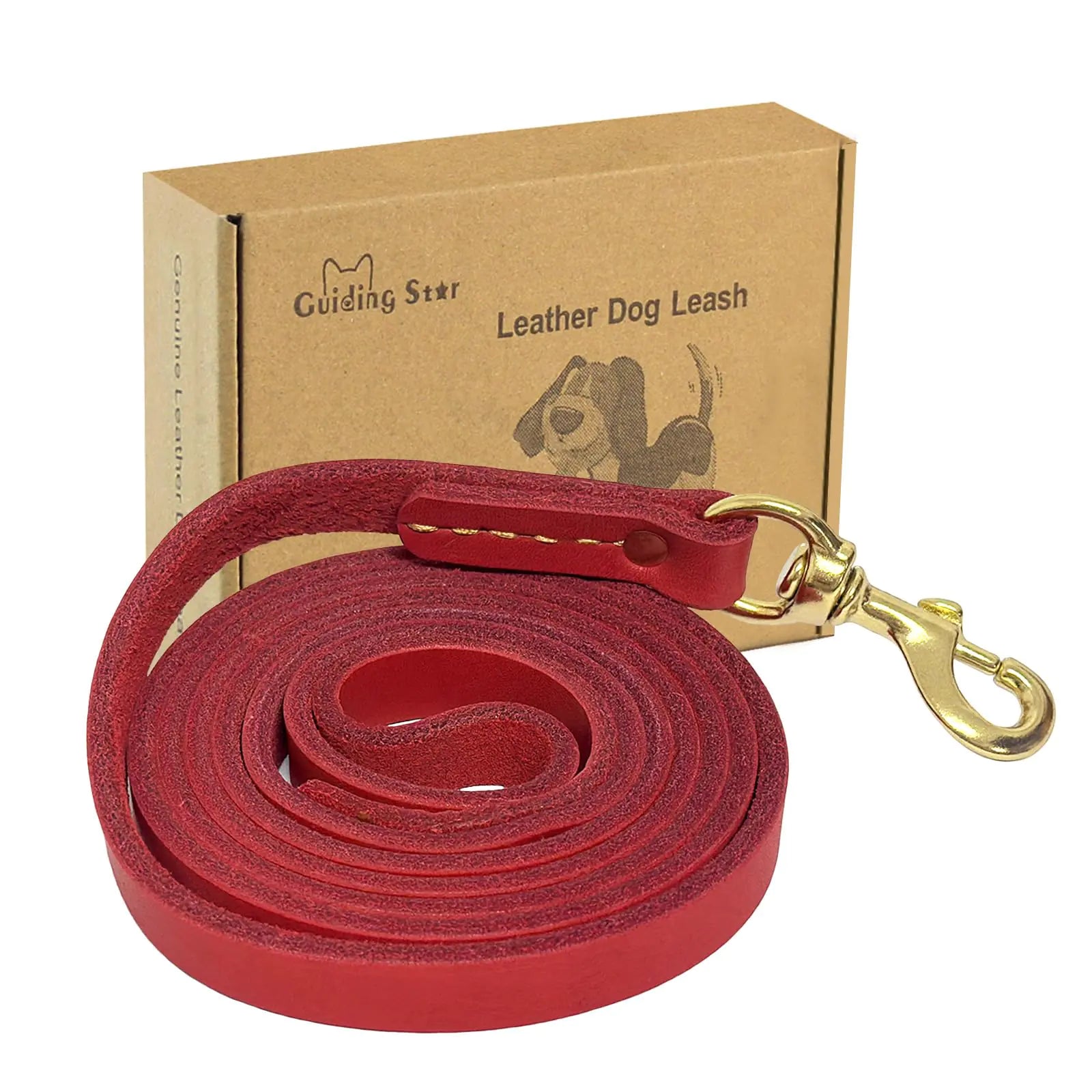 Handmade Leather Dog Leash - 6ft Heavy Duty