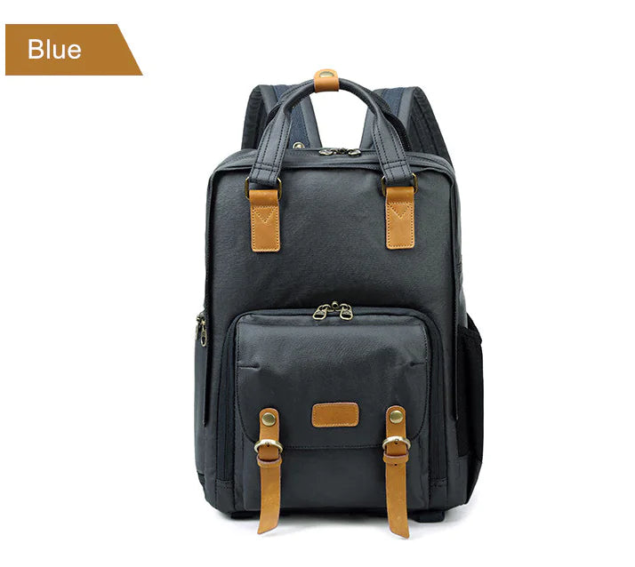 Canvas Outdoor Camera Backpack - Retro Waterproof Design