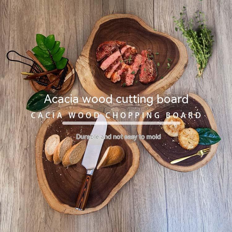 Natural Wood Cutting Board – Irregular Shape for Chopping & Serving