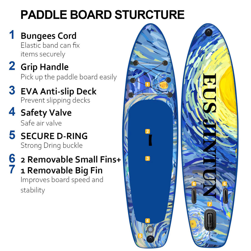 Inflatable Paddle Board for Outdoor Yoga & Surfing